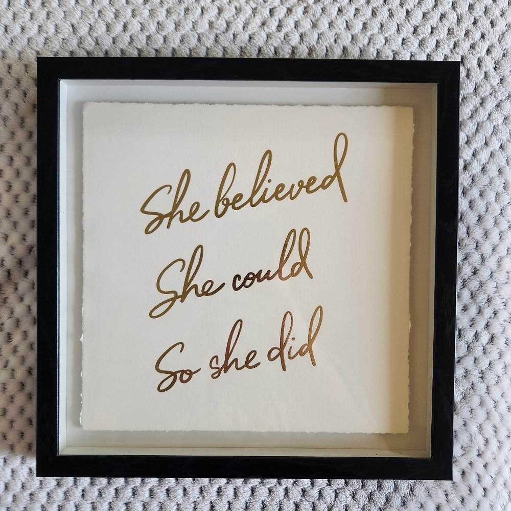 Frame Art w/Quote